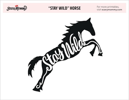 Horse Coloring Pages: Stay Wild Horse