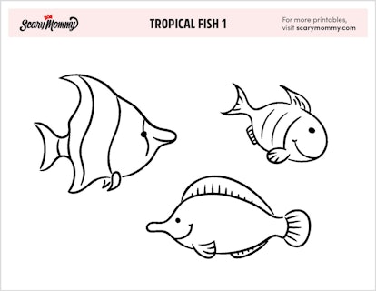 Coloring Pages: Tropical Fish 1