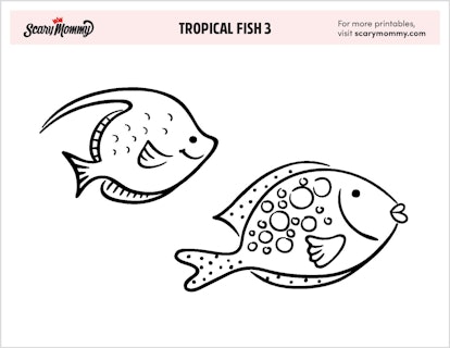 Coloring Pages: Tropical Fish 3