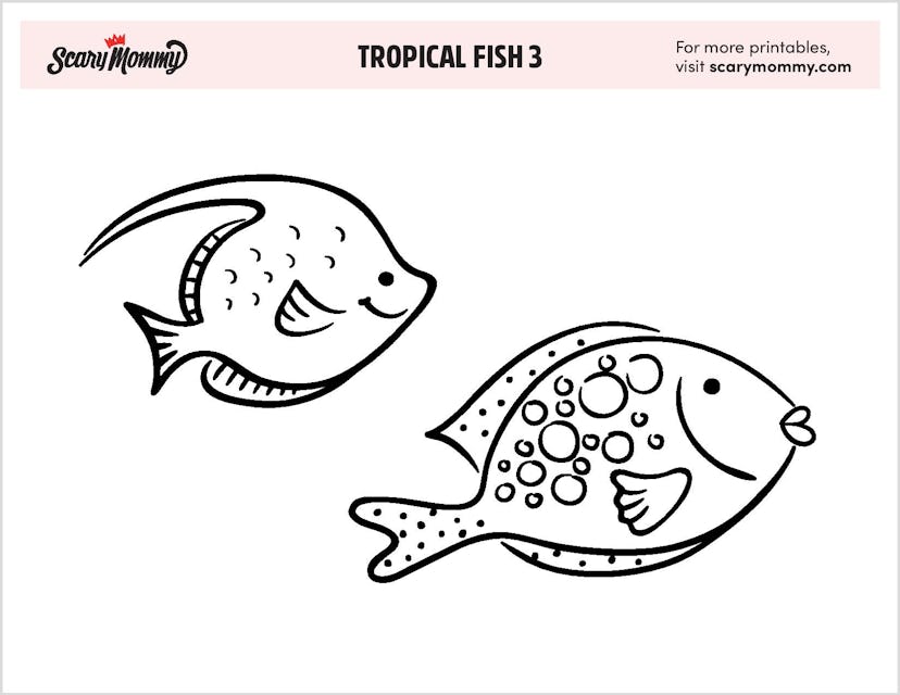 Coloring Pages: Tropical Fish 3