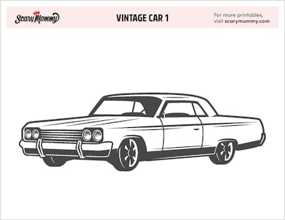 Coloring Pages: Vintage Car 1