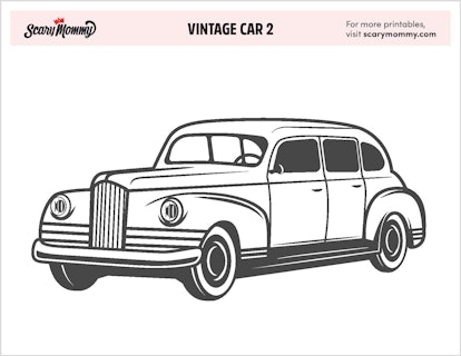 Coloring Pages: Vintage Car 2