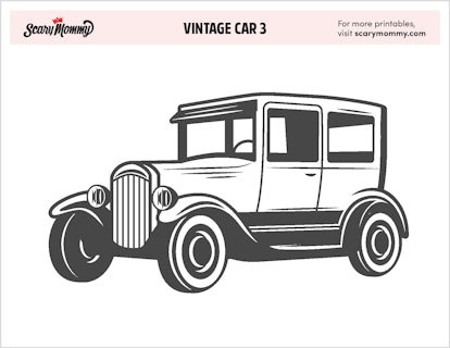 Coloring Pages: Vintage Car 3