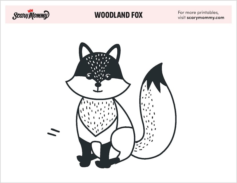 Coloring Pages: Woodland Fox
