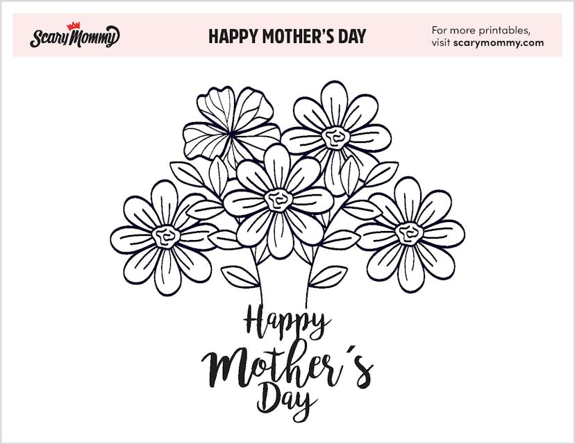 A happy Mother's Day coloring page