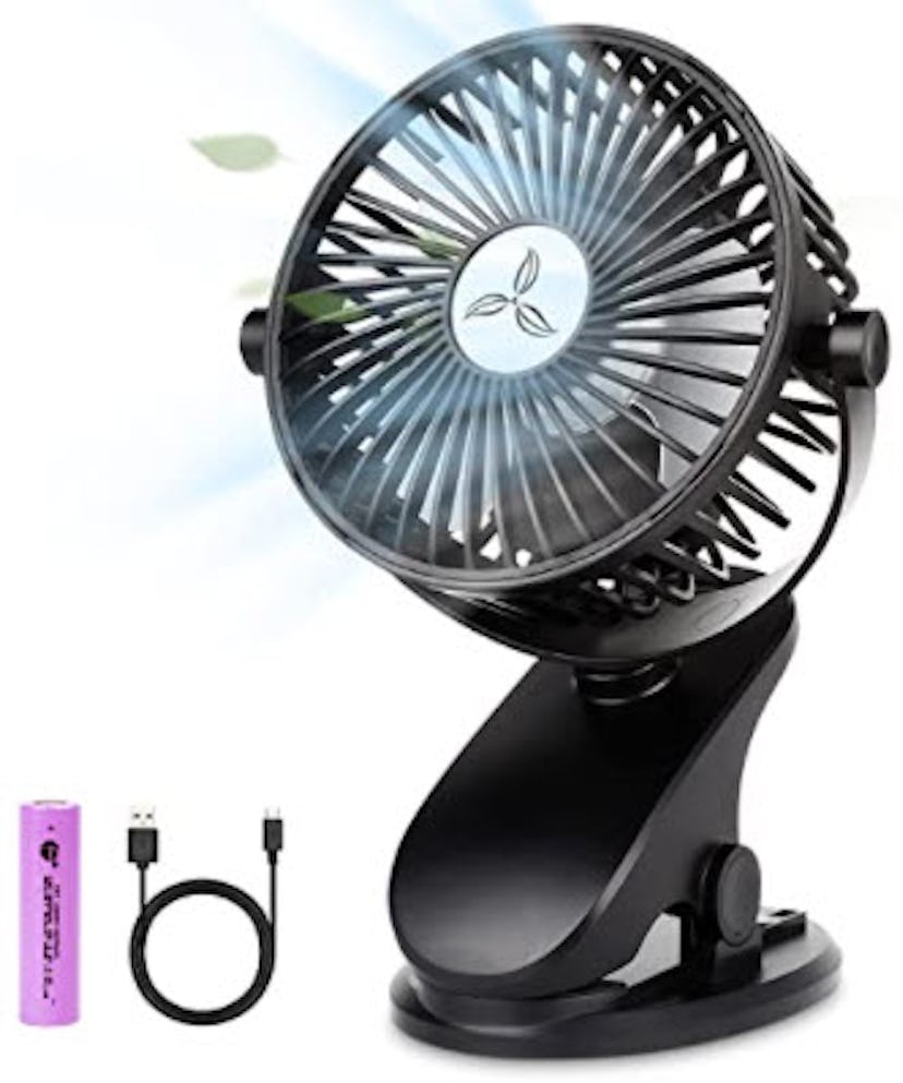 BRIGENIUS Battery Operated Clip on Stroller Fan