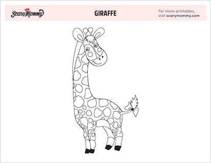 giraffe coloring pages for the days you have your head in the clouds