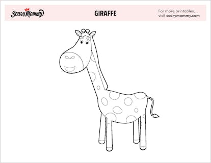 giraffe coloring pages for the days you have your head in the clouds