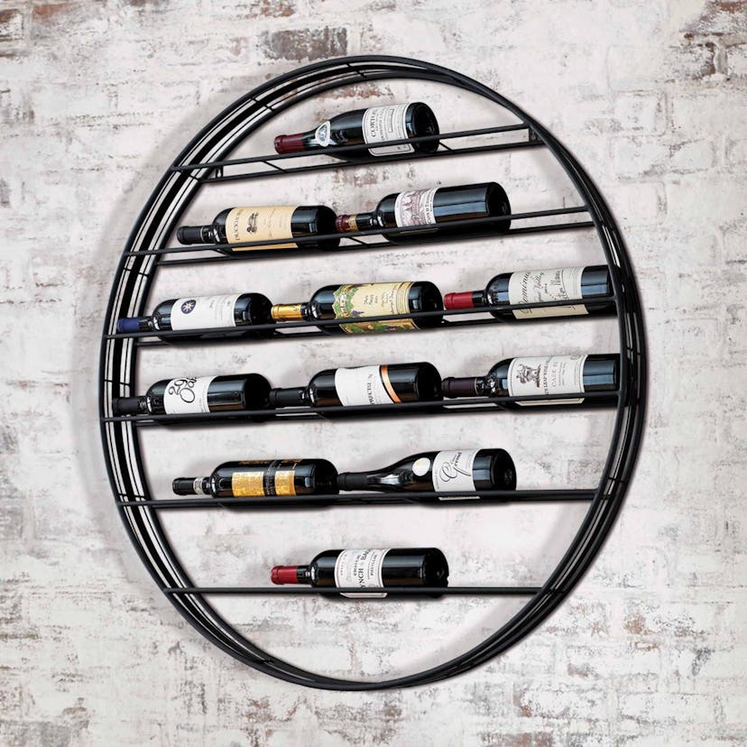 Wine Enthusiast 12-Bottle Label View Wall Wine Rack