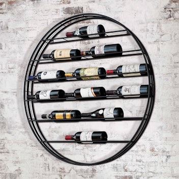 Wine Enthusiast 12-Bottle Label View Wall Wine Rack