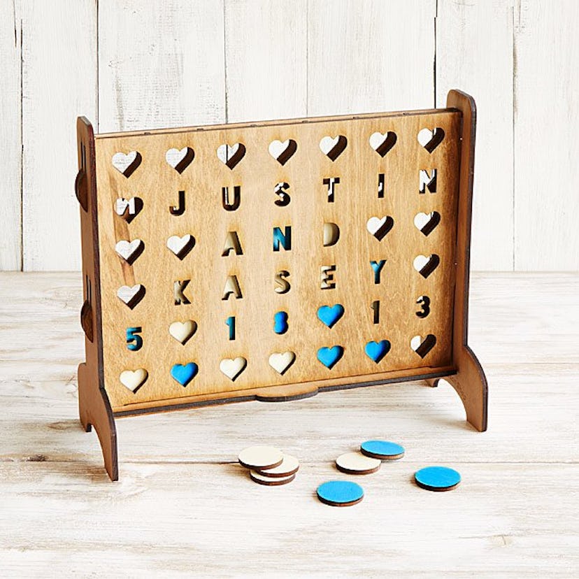 Uncommon Goods Personalized Hearts Four-Across Game