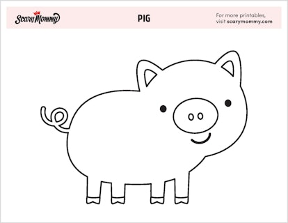 Cute Pig coloring page  Free Printable Coloring Pages
