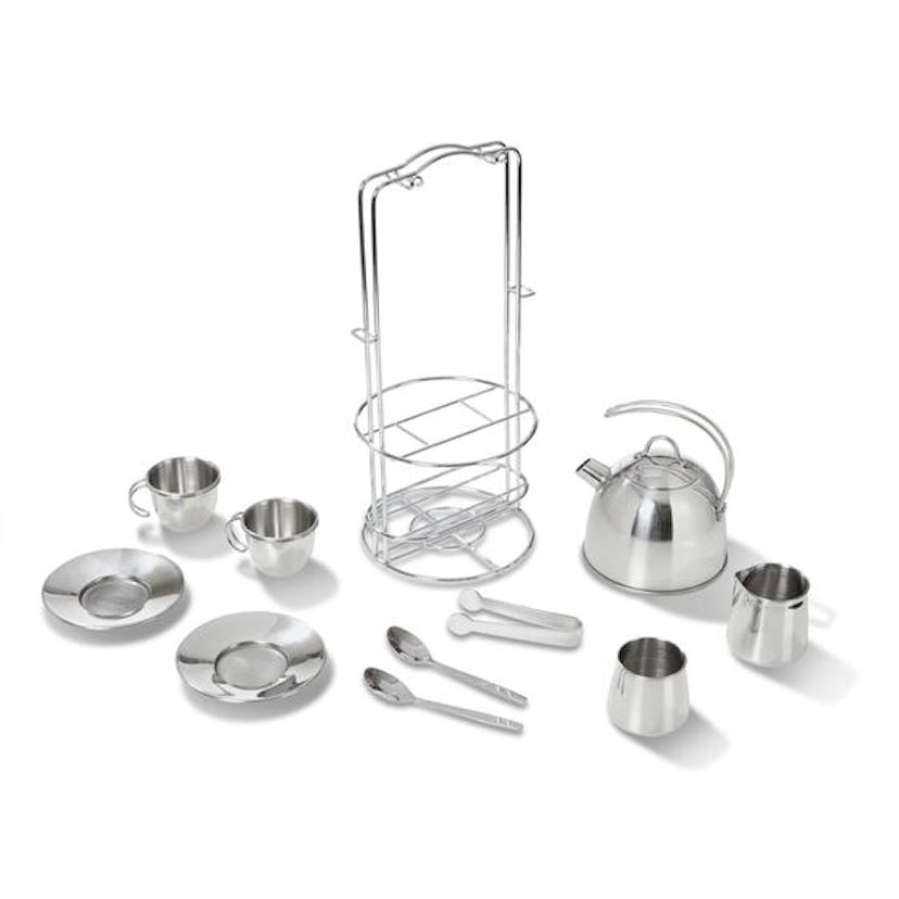 Melissa & Doug Stainless Steel Tea Party Set