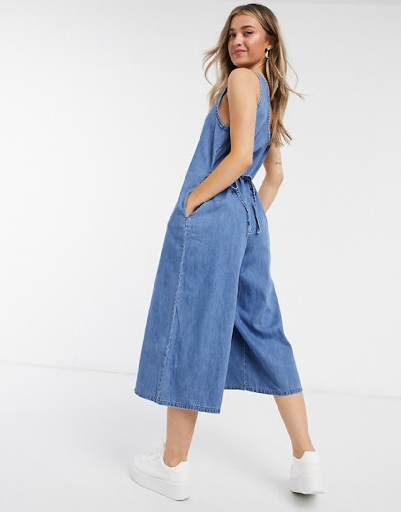 ASOS DESIGN Soft Denim Slouchy Jumpsuit