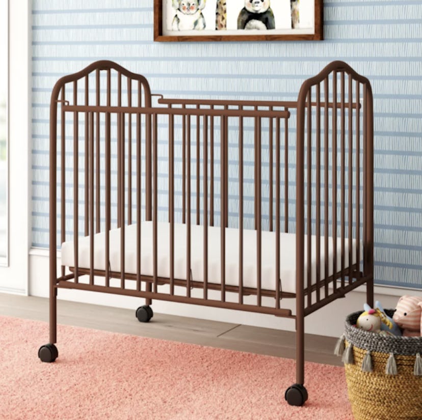 Mack & Milo Ahmetli Folding Mini Portable Crib with Mattress