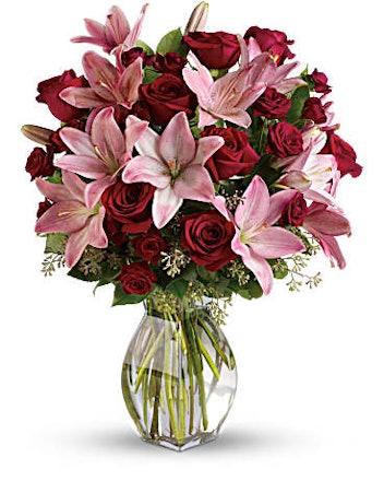 Teleflora Lavish Love Bouquet with Long Stemmed Red Roses