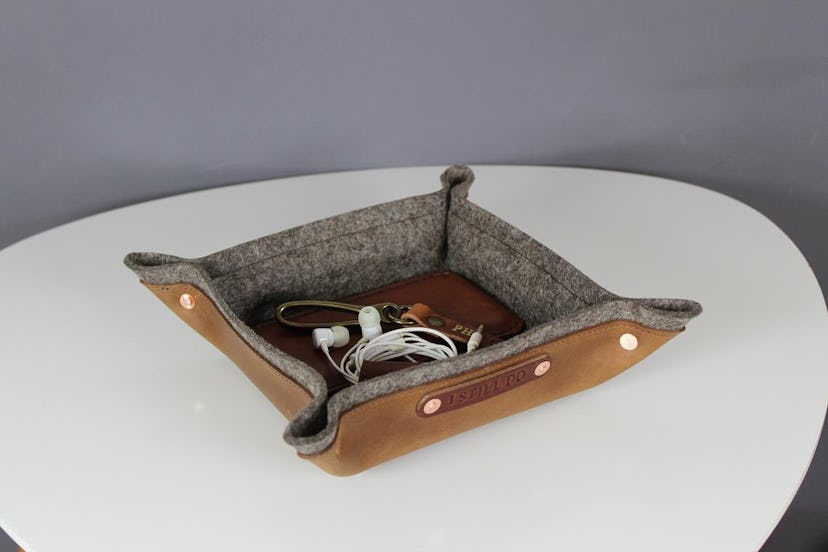 Frea Atelier Monogram Wool Leather Valet Tray