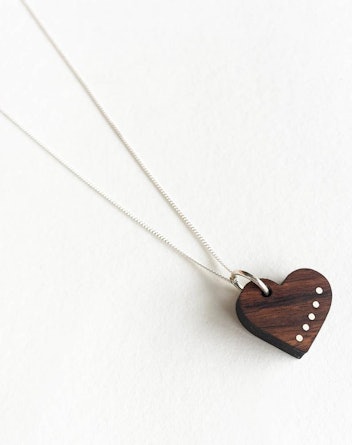 Wood Heart Necklace