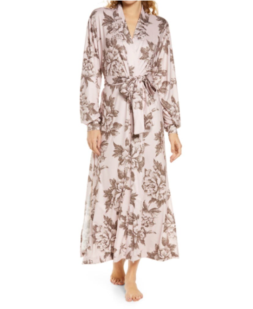 Floral Print Long Robe