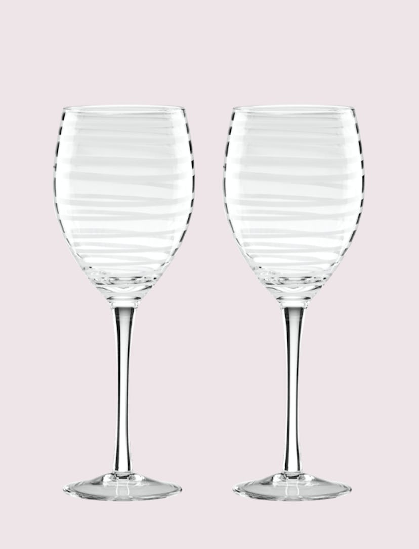 Kate Spade Charlotte Street White Wine Glasses, Set of 2