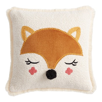 Fox Velvet Throw Pillow