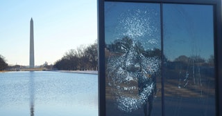 kamala harris shattered glass portrait DC