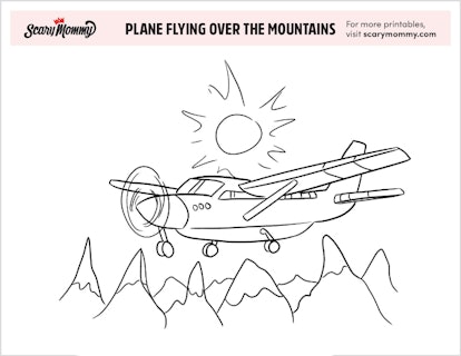 Plane Flying Over the Mountains