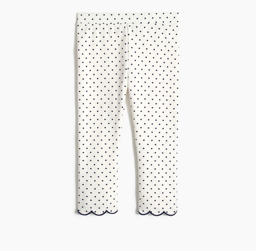 J.Crew Factory Girl's Scalloped-Hem Cropped Leggings