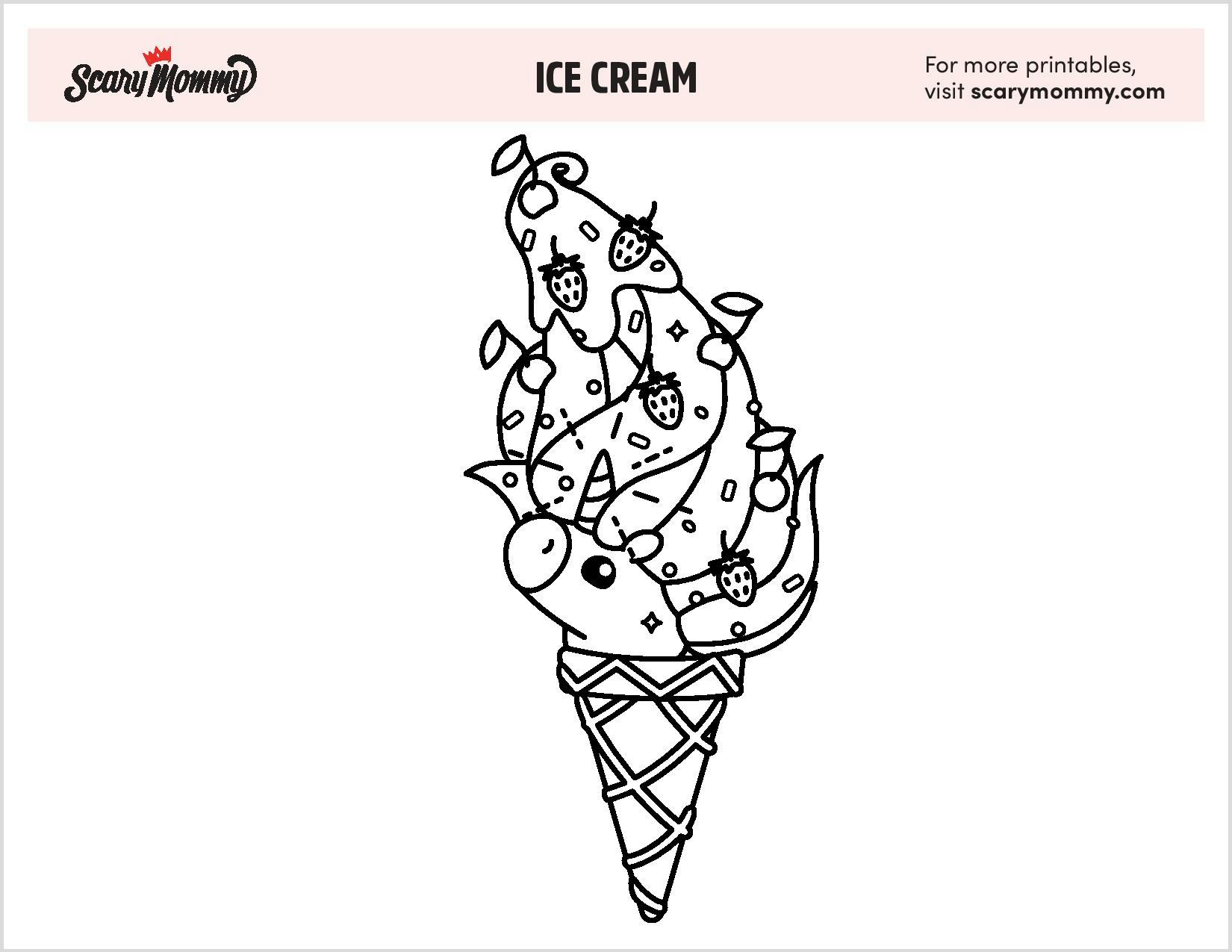 Ice Cream Coloring Pages That'll Keep The Fam Super-Cool This Season, image size:1650x1275