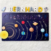 Busy Puzzle Name Puzzle with Planets of the Solar System