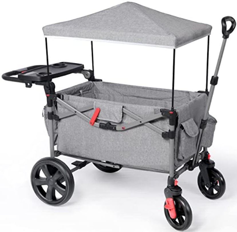 EVER ADVANCED Foldable Wagons for Two Kids & Cargo