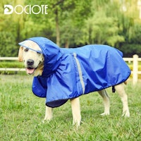 Dociote Dog Raincoat with Adjustable Belly Strap and Leash Hole