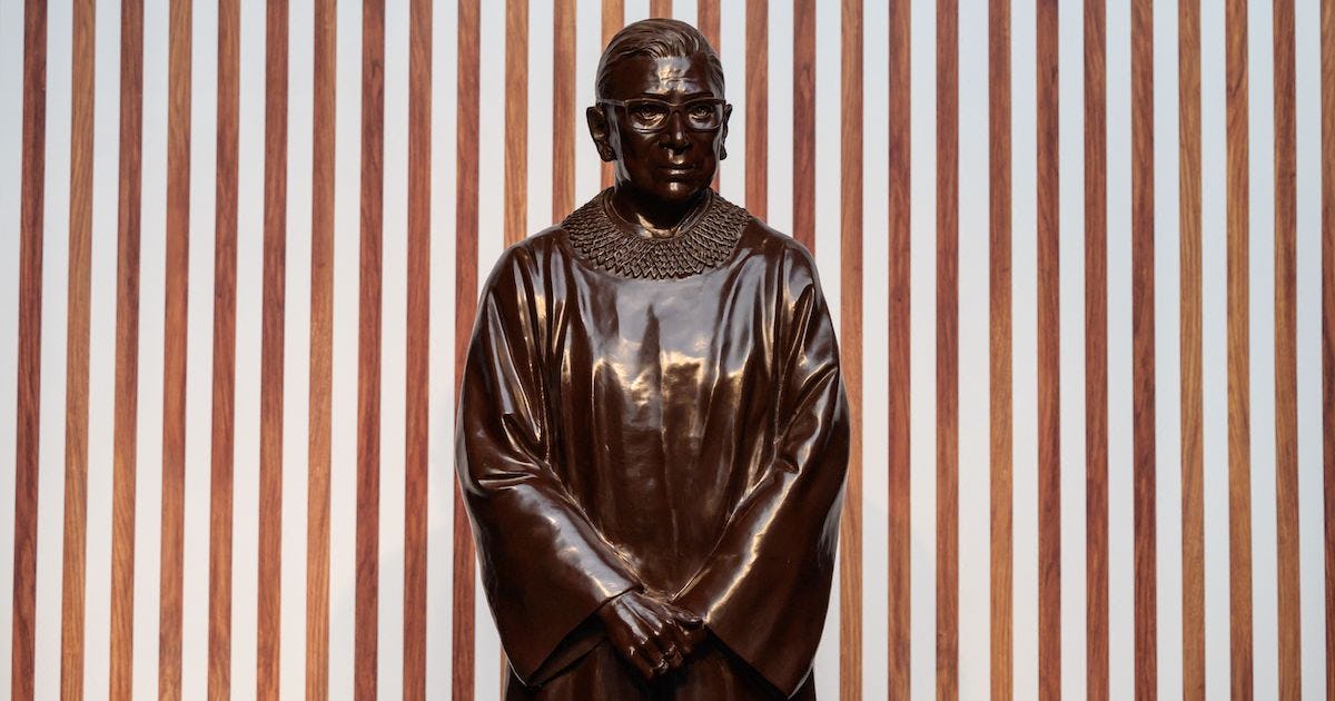The Ruth Bader Ginsburg Statue Is Now Up And She’s A Beaut