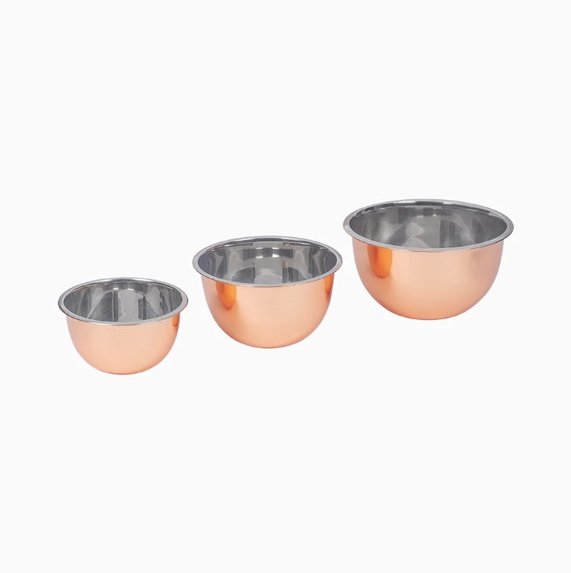 Copper Mixing Bowls (Set Of 3)