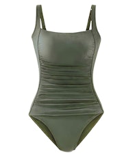 Vintage Ruched Tummy Control One-Piece