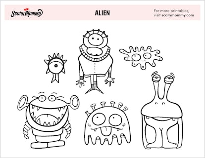 Scary Alien Coloring Pages  Space coloring pages, Alien drawings, Scary  alien