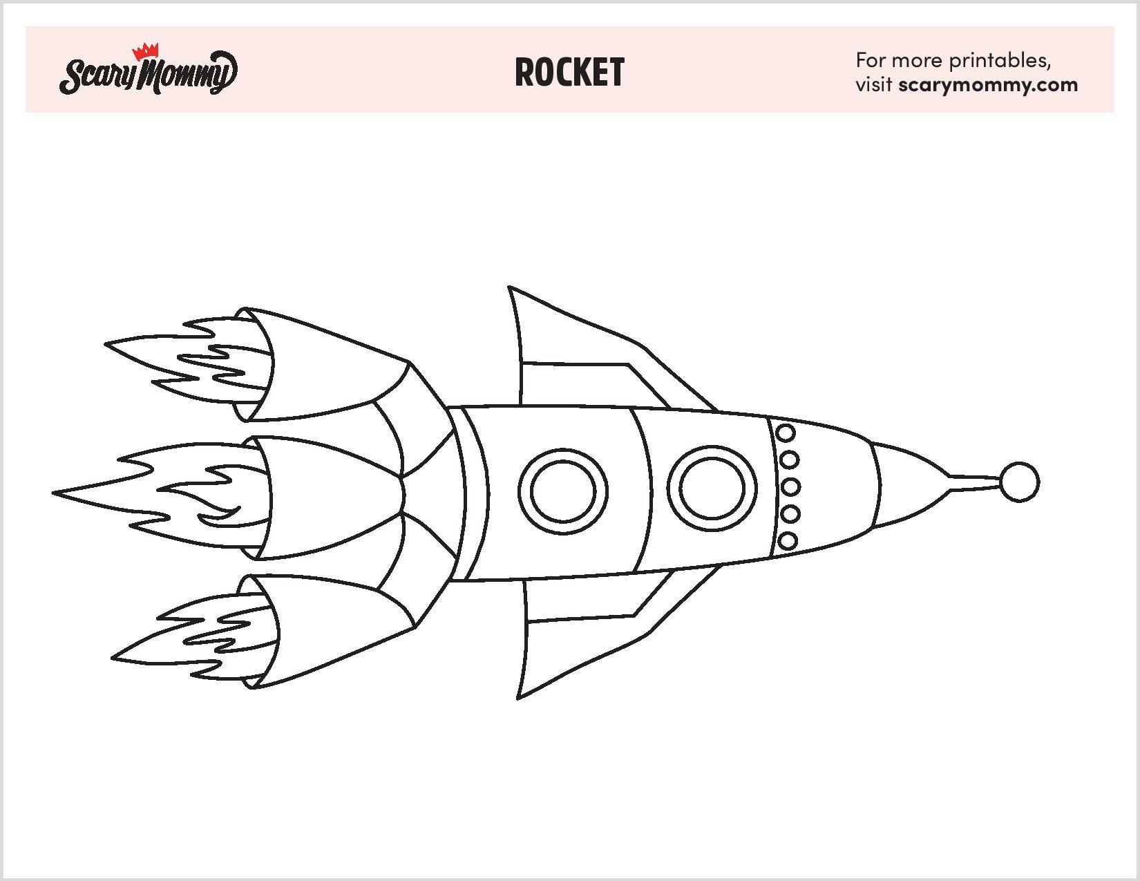 Rocket Ship Coloring Pages 