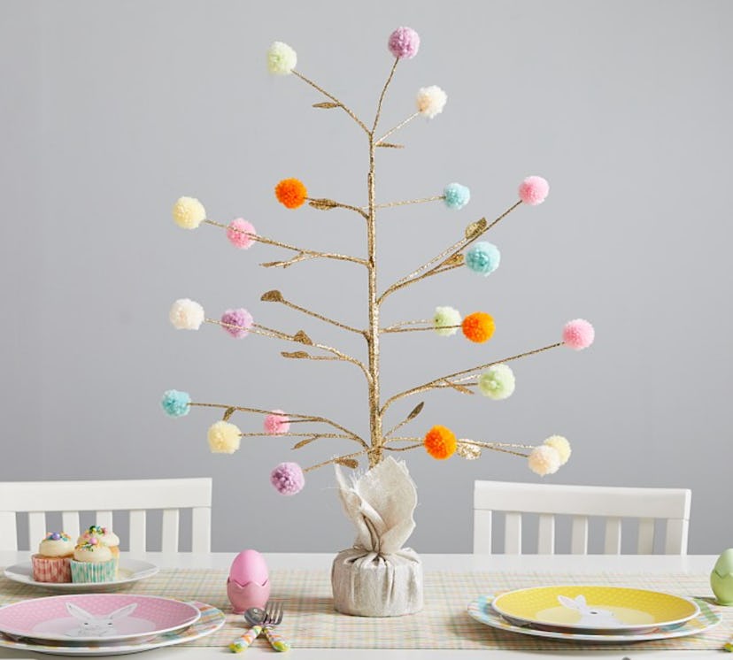 Glitter Pom Pom Tree Easter Tree