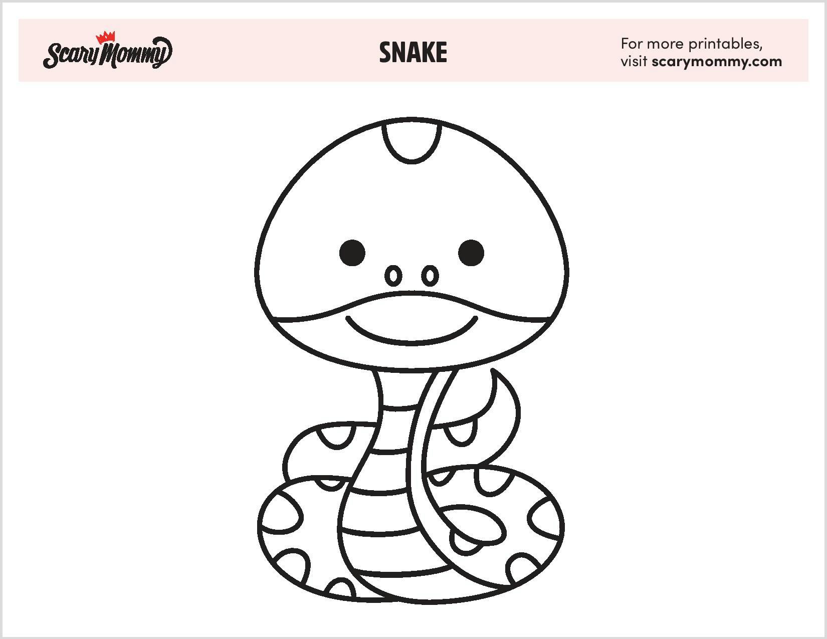 Vector Illustration Of Snake Black And White Drawing For Children To Learn  To Color According To The Picture High-Res Vector Graphic - Getty Images, image size:1650x1275