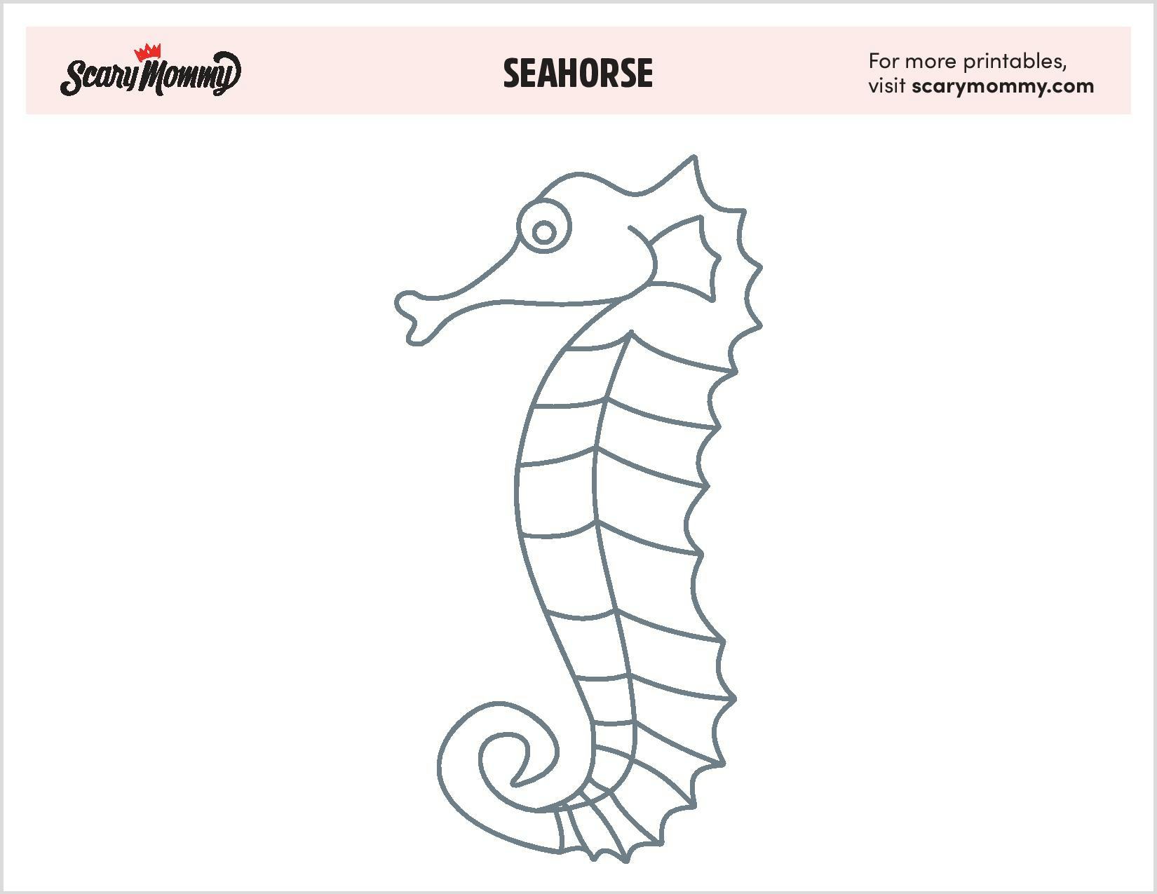 Yee-haw! Seahorse Coloring Pages For Your Little Seacowboys And Seacowgirls, image size:1650x1275