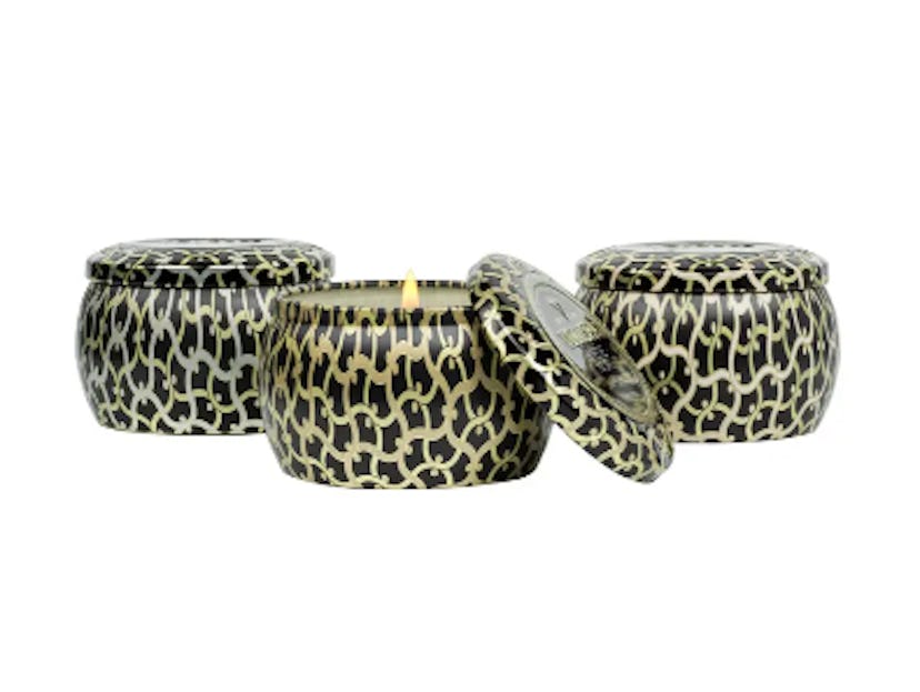 Voluspa Maison Noir Mini Tin Candle Trio