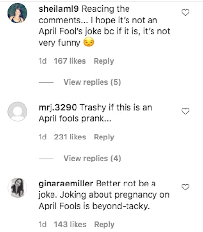 Instagram comment section