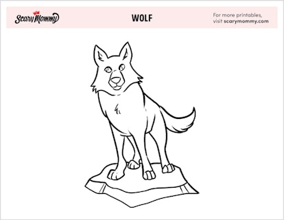wolf dog coloring pages