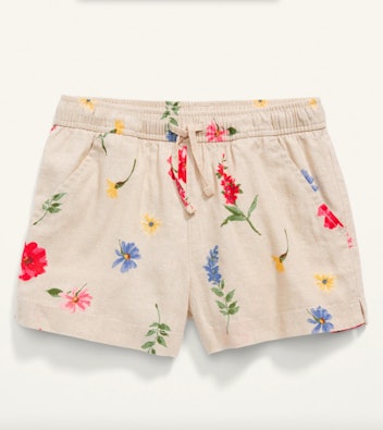 Old Navy Printed Linen-Blend Shorts