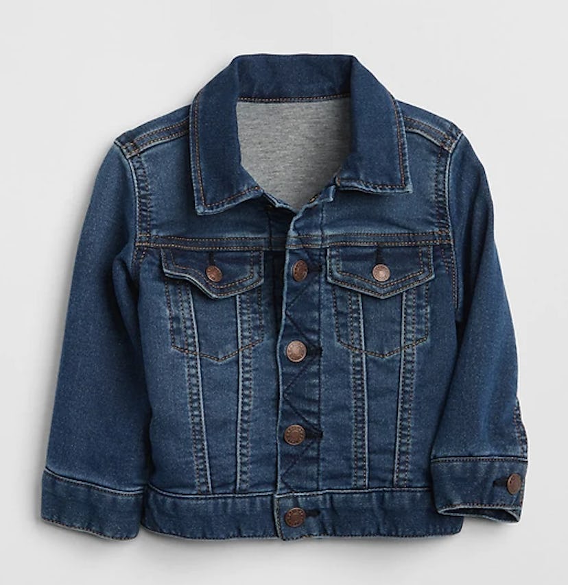 Baby Icon Jersey-Lined Denim Jacket