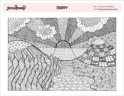 11 trippy coloring pages bursting with kaleidoscopic details
