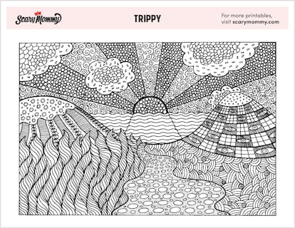 11 trippy coloring pages bursting with kaleidoscopic details