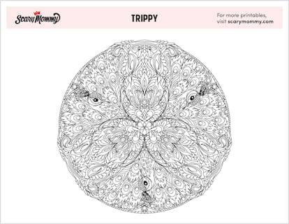 11 trippy coloring pages bursting with kaleidoscopic details