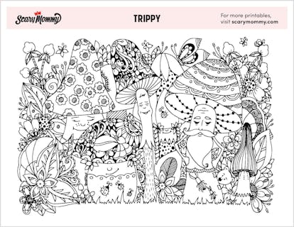 11 trippy coloring pages bursting with kaleidoscopic details