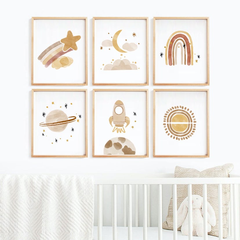 ArtPrintsFactory Neutral Nursery Space Print Set